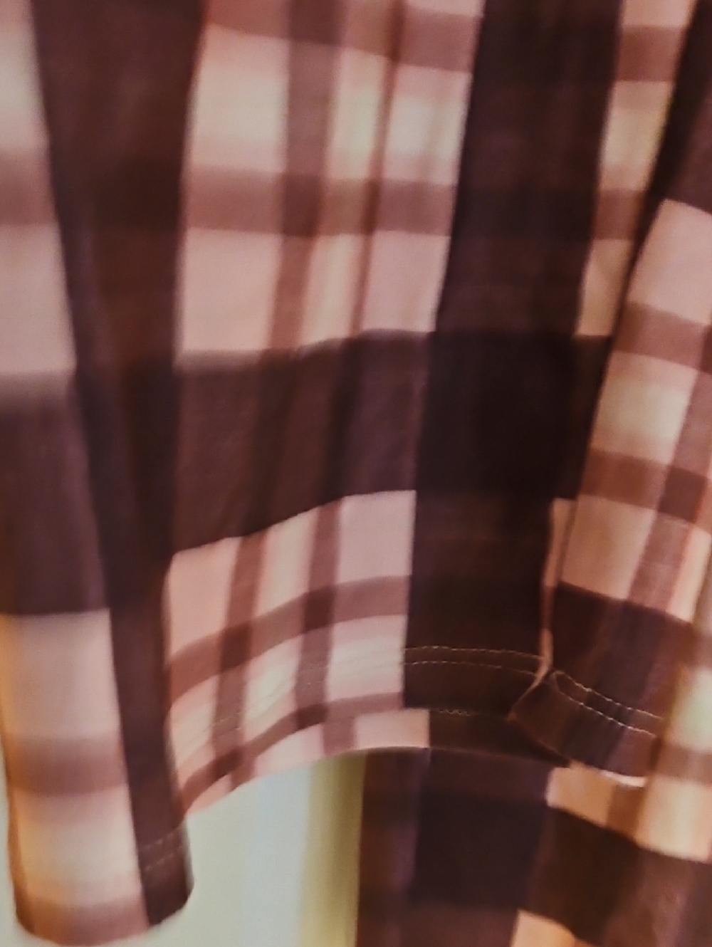 Lucky Brand Pink and Burgundy Plaid Drawstring Joggers - Picture 5 of 11